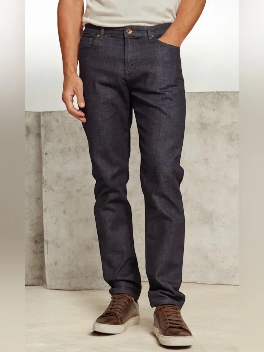 Rye 51 Candiani Italian Stretch Denim Rocco Wash Men’s 32” Straight Leg Jeans
